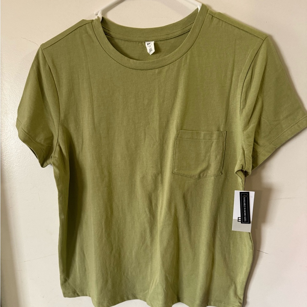 Light Green Pocket Tee Shirt Top M NWT